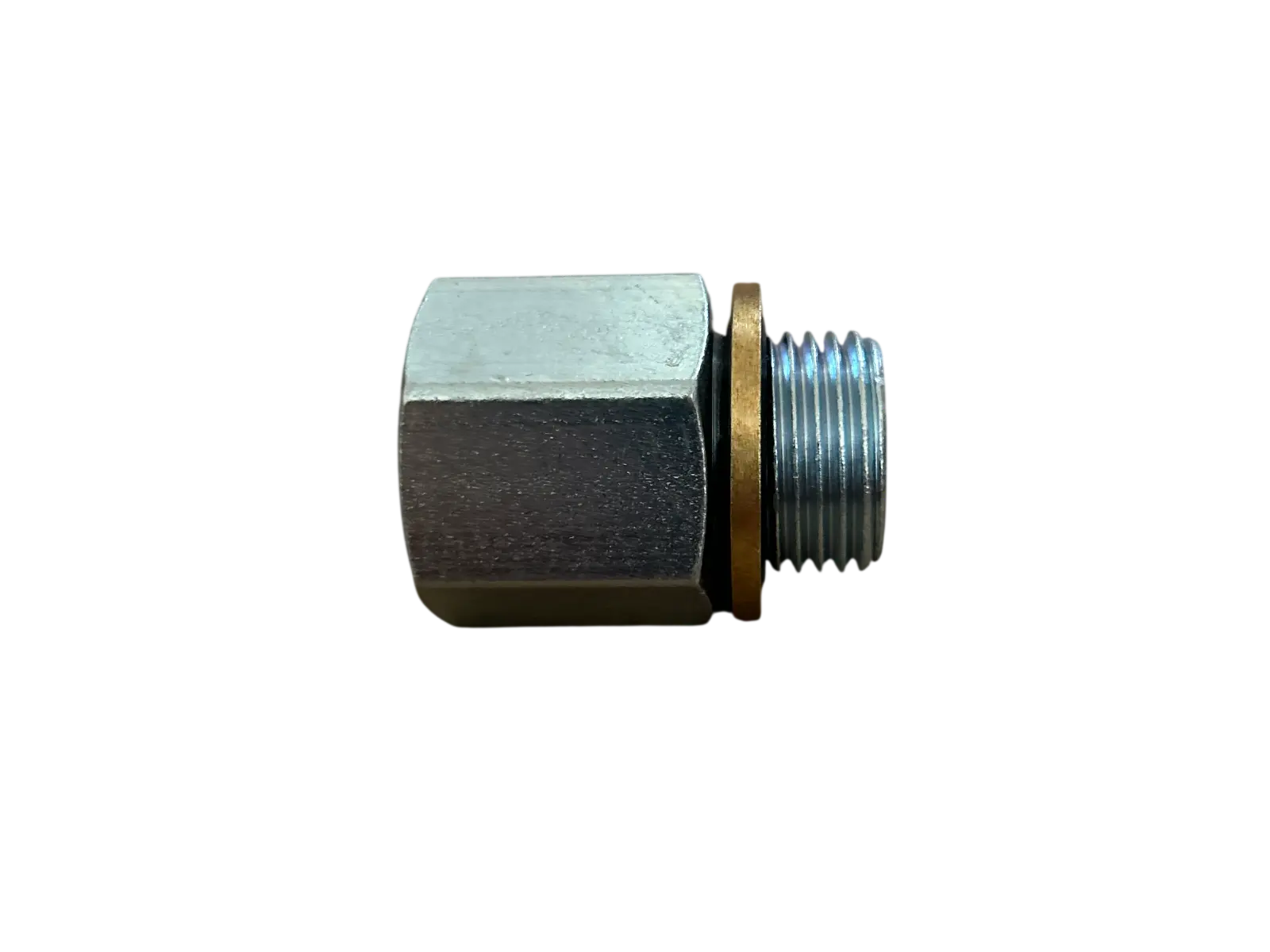 SlamFix inline hydraulic flow restrictor with bonded washer